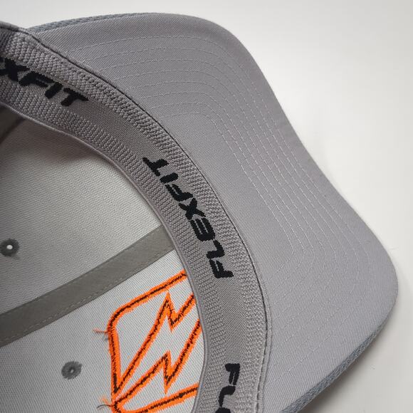 Sport-Tek Fitted Baseball Hat Gray XL Embroidered Flexfit Vent Holes - Picture 8 of 9